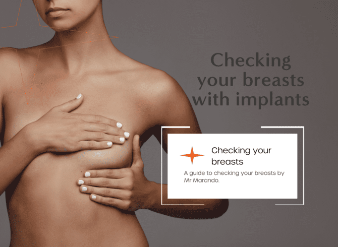 Checking your breasts with implants